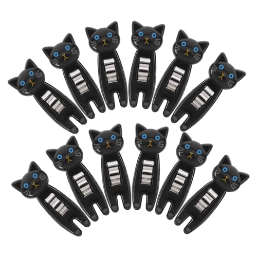 LAPYAPPE 12 Stück Taschenklammern in Katzenform, Süße Büroklammern, Cartoon-memohalter, Kartoffelchip-tütenklammern, Lebensmittelklammern, Schreibtisch-organizer, Aufbewahrungsklammern LAPYAPPE 12 Stück Taschenklammern in Katzenform, Süße Büroklammern, Cartoon-memohalter, Kartoffelchip-tütenklammern, Lebensmittelklammern, Schreibtisch-organizer, Aufbewahrungsklammern von LAPYAPPE