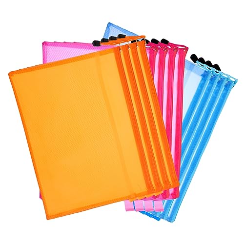 LAPYAPPE 12 Stück Teiliges PVC Dokumententaschen mit Sichtbarem Reißverschluss Verschleißfest Große Kapazität für Büro Schüler Reise Transparent Mattierte Organizer Beutel in Blau Orange LAPYAPPE 12 Stück Teiliges PVC Dokumententaschen mit Sichtbarem Reißverschluss Verschleißfest Große Kapazität für Büro Schüler Reise Transparent Mattierte Organizer Beutel in Blau Orange von LAPYAPPE