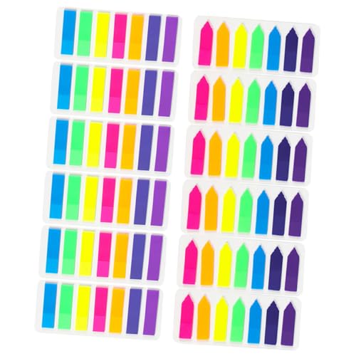 LAPYAPPE 12Sätze Bunte Klebezettel Farbiges Index Tabs aus Pet für Schule Büro und Zuhause Haftmarker für Bücher Notizen und Wichtige Informationen Markieren von LAPYAPPE