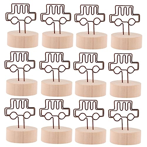 LAPYAPPE 12Stücke Kreative Auto Memo Clips Stabiler Foto Clip Halter für Hochzeiten Geburtstagsfeiern und Heimdekoration Gefertigt für Tischkarten von LAPYAPPE