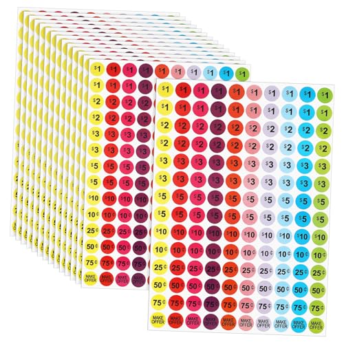 LAPYAPPE 15 Blatt Preisschild Aufkleber Stichworte kreisförmig farbig Garagenaufkleber Rundaufkleber groß Preisschilder aufkleber für den flohmarkt Verkaufsaufkleber Papier LAPYAPPE 15 Blatt Preisschild Aufkleber Stichworte kreisförmig farbig Garagenaufkleber Rundaufkleber groß Preisschilder aufkleber für den flohmarkt Verkaufsaufkleber Papier von LAPYAPPE