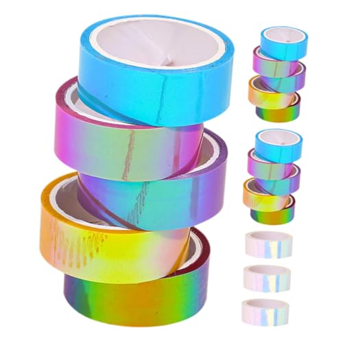 LAPYAPPE 18 Stück Teiliges Gradient Masking Tape Farbverläufe Wasserdichtes Buntes Klebeband für DIY Basteln Scrapbooking Planner Deko Vielseitig Verwendbar für Kreative Projekte von LAPYAPPE