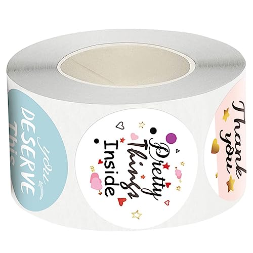 LAPYAPPE 1Rolle Dankeschön Aufkleber Selbstklebende Etiketten für Beutelversiegelung für Hochzeiten Partys und Hochwertiges Material Einfach zu Verwenden von LAPYAPPE