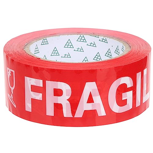 LAPYAPPE 1Rolle Fragile Warnband Selbstklebendes Versandpflegeband mit Weißem Text für Sichere Sendungen Geeignet für Kartons Kisten und LAPYAPPE 1Rolle Fragile Warnband Selbstklebendes Versandpflegeband mit Weißem Text für Sichere Sendungen Geeignet für Kartons Kisten und von LAPYAPPE