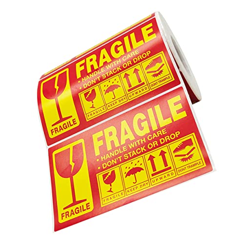 LAPYAPPE 1Rolle Fragile Warnlabel Aufkleber Selbstklebend Robuste Versandaufkleber für Zerbrechliche Pakete Pflegehinweise Sichere Handhabung für und Transporte LAPYAPPE 1Rolle Fragile Warnlabel Aufkleber Selbstklebend Robuste Versandaufkleber für Zerbrechliche Pakete Pflegehinweise Sichere Handhabung für und Transporte von LAPYAPPE