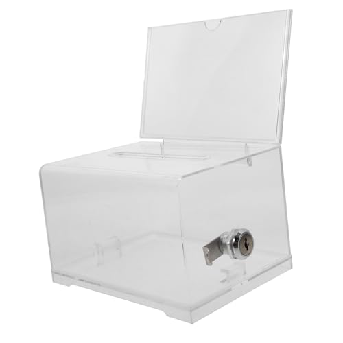 LAPYAPPE 1Satz Transparente Spendenbox Schloss Wahlurne und Vorschlagsbox für Spendenaktionen Abstimmungen und Vorschläge Praktisch und Vielseitig LAPYAPPE 1Satz Transparente Spendenbox Schloss Wahlurne und Vorschlagsbox für Spendenaktionen Abstimmungen und Vorschläge Praktisch und Vielseitig von LAPYAPPE