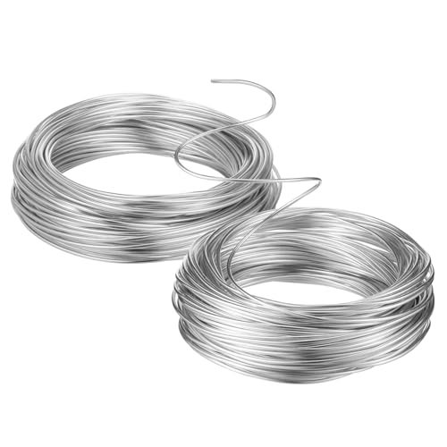LAPYAPPE 2 Rollen Aluminium draht Flexibel Formbar Basteldraht für Schmuckherstellung Bonsai DIY projekte Skulpturen Dekorationen Silberner Draht für Vielseitige Handwerksanwendungen von LAPYAPPE
