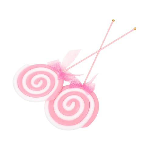LAPYAPPE 2 Stück Runde Lutscher Deko Groß Kreative Simulation Lollipop Fotorequisite Bunte Kinderzimmer Dekoration und Vielseitiges Partyaccessoire von LAPYAPPE