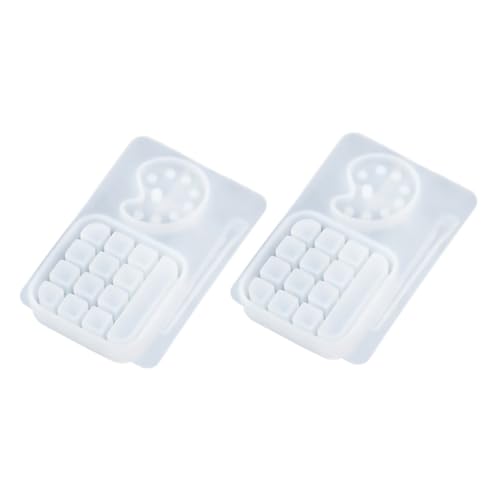 LAPYAPPE 2 Stück Teiliges Silikonform für Epoxidharz Gießen Flexible DIY Paint Tray Box Formen Leicht zu Reinigen für Handwerksprojekte und Kreative Bastelanwendungen von LAPYAPPE