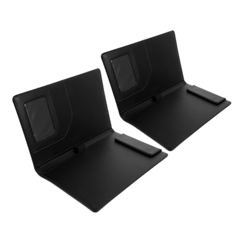 LAPYAPPE 2 Stück Zwischenablagen überprüfen Menü-Klemmbrett Klemmbretter klein Mini Clip-Schreibtafel winzig tragbares Klemmbrett Menü Rechnung Zwischenablage PU-Leder Black von LAPYAPPE