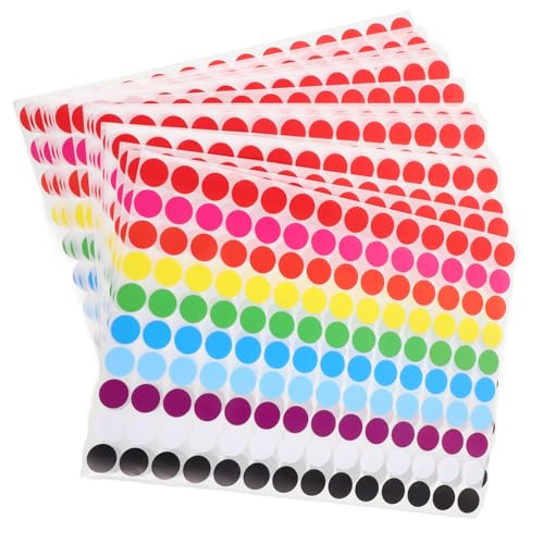 LAPYAPPE 20 Blatt Aufkleber Beschriftungen weiße Aufkleberetiketten farbige Aufkleber Selbstklebend runde Punktaufkleber klebepunkte runde aufkleber kreis aufkleber kleine Punktaufkleber LAPYAPPE 20 Blatt Aufkleber Beschriftungen weiße Aufkleberetiketten farbige Aufkleber Selbstklebend runde Punktaufkleber klebepunkte runde aufkleber kreis aufkleber kleine Punktaufkleber von LAPYAPPE
