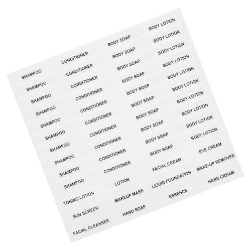 LAPYAPPE 20 Blatt Wasserdichte Selbstklebende Aufkleber für Kosmetikflaschen Transparente Pflegeetiketten für Reise und Umfüllflaschen zur Organisation von Badezimmerschränken und LAPYAPPE 20 Blatt Wasserdichte Selbstklebende Aufkleber für Kosmetikflaschen Transparente Pflegeetiketten für Reise und Umfüllflaschen zur Organisation von Badezimmerschränken und von LAPYAPPE