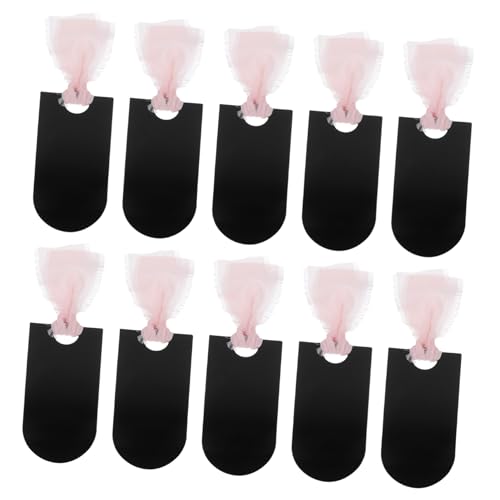 LAPYAPPE 20 Stück Acryl Sitzkarten mit Band Bogenförmige Namensschilder für Hochzeiten Schwarze Reservierte Zeichen für Dinnerpartys und Veranstaltungen von LAPYAPPE