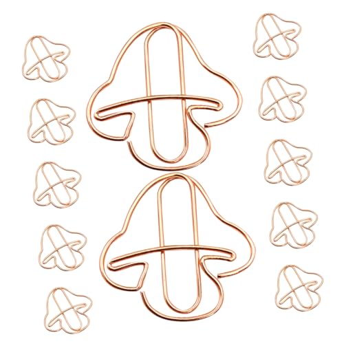 LAPYAPPE 20 Stück Büroklammer thematisiert überdimensioniert Dateiorganisationsclip winzig Papierclip sortiert Kleine Papierklammern Clips Pilzklammern Eisen Rose Gold LAPYAPPE 20 Stück Büroklammer thematisiert überdimensioniert Dateiorganisationsclip winzig Papierclip sortiert Kleine Papierklammern Clips Pilzklammern Eisen Rose Gold von LAPYAPPE