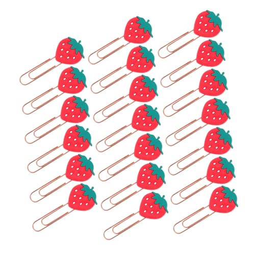 LAPYAPPE 20 Stück Erdbeer -Lesezeichen geformt Schreibtisch Büroklammern gefärbt verschiedene Büroklammern Dokumentclips ablegen Multi-Gebrauchspapierclips weiches Gummi rot LAPYAPPE 20 Stück Erdbeer -Lesezeichen geformt Schreibtisch Büroklammern gefärbt verschiedene Büroklammern Dokumentclips ablegen Multi-Gebrauchspapierclips weiches Gummi rot von LAPYAPPE