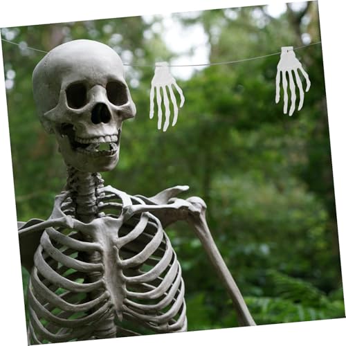 LAPYAPPE 20 Stück Teiliges Halloween Skelett Hand Anhänger Silberfarbene Claw-Pendants für DIY Schmuck und Bastelarbeiten Gruselige Party Dekoration für Halloween Schmuck Schlüsselanhänger von LAPYAPPE