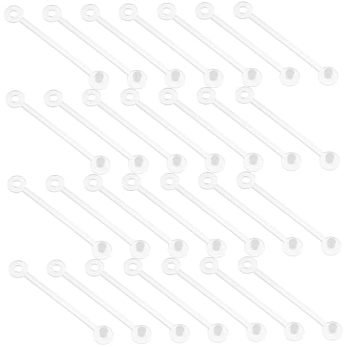 LAPYAPPE 2000 Stück Transparentes Pvc -lanyard -zubehör Verkaufsaufkleber Für Den Einzelhandel Etiketten Stapelbar Schild Haken Hängend Streifen Mit Inhaber Kleideranhänger-verschluss von LAPYAPPE