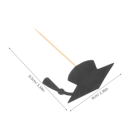 LAPYAPPE 24 Stück Teiliges Graduation Cake Toppers Vielseitige Tortendeko mit Graduation Hat Design Einfache Handhabung für Abschlussfeier Tischdekoration für Schulabschluss von LAPYAPPE
