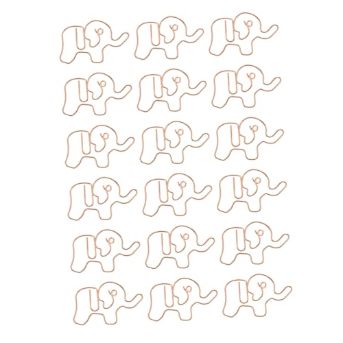 LAPYAPPE 25 Stück Roségold Büroklammern Tierform Lesezeichen Metallclips für Schüler Büro Dekoration Langlebig und Praktisch von LAPYAPPE