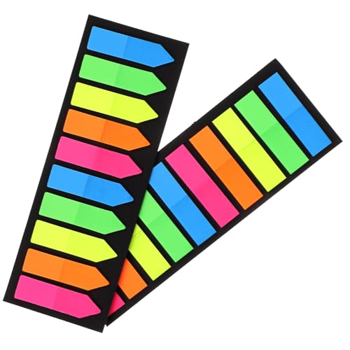LAPYAPPE 2Sätze Sticky Tabs für Neonfarben Pastellfarben Selbstklebende Seitenmarkierungen für Notizen Schulmaterialien Bürobedarf für Lehrer von LAPYAPPE