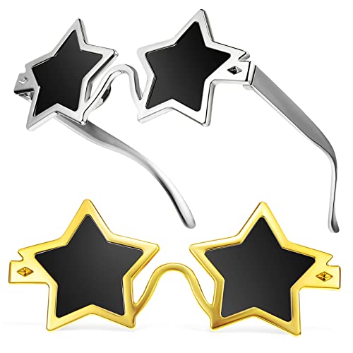 LAPYAPPE 2paare Fünfzack-sonnenbrille Sternförmige Partybrille Hochwertige Sonnenbrillen Für Familienfeiern Weihnachten Abschlussball Und Kostümpartys von LAPYAPPE