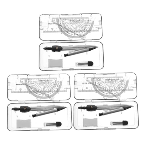 LAPYAPPE 3 Boxen Zeichengeräte mit Lineal Winkelmesser Teiliges Zeichenset mit Integriertem Radiergummi Leicht Tragbar Präzise für Schule Studium Technik und Architektur LAPYAPPE 3 Boxen Zeichengeräte mit Lineal Winkelmesser Teiliges Zeichenset mit Integriertem Radiergummi Leicht Tragbar Präzise für Schule Studium Technik und Architektur von LAPYAPPE