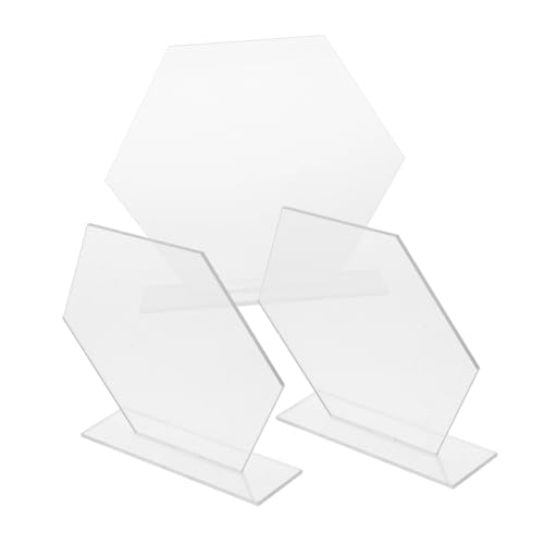 LAPYAPPE 3 Sätze Tischkarten mit Stand Hexagon Hochzeit Tischnummer Schild Leere Platzkarten für Events Praktische Tischdekoration Transparentes Design für Einfache Lesbarkeit LAPYAPPE 3 Sätze Tischkarten mit Stand Hexagon Hochzeit Tischnummer Schild Leere Platzkarten für Events Praktische Tischdekoration Transparentes Design für Einfache Lesbarkeit von LAPYAPPE