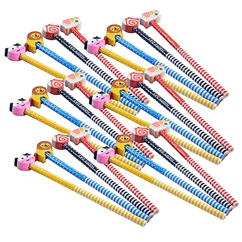 LAPYAPPE 30 Stück Teiliges Holzbleistifte mit Radiergummi Cartoon Leicht Glattes Schreiben Ergonomisch Geformt und Langlebig für Jungen und Mädchen von LAPYAPPE