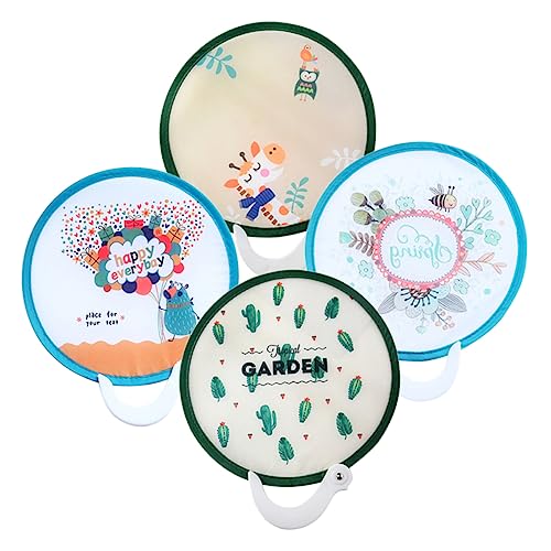 LAPYAPPE 4 Stück Faltbare Handfächer für Runde Japanische Handventilatoren Cartoon Design Tragbar und Praktisch für Sommerpartys und Dekorationen LAPYAPPE 4 Stück Faltbare Handfächer für Runde Japanische Handventilatoren Cartoon Design Tragbar und Praktisch für Sommerpartys und Dekorationen von LAPYAPPE