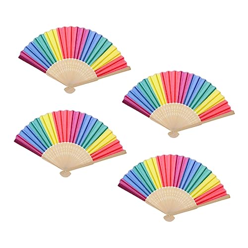 LAPYAPPE 4 Stück Kreative Regenbogen Klappfächer aus Retro Design Foto Requisiten für Partys Aufführungen und Geburtstagsfeiern LAPYAPPE 4 Stück Kreative Regenbogen Klappfächer aus Retro Design Foto Requisiten für Partys Aufführungen und Geburtstagsfeiern von LAPYAPPE