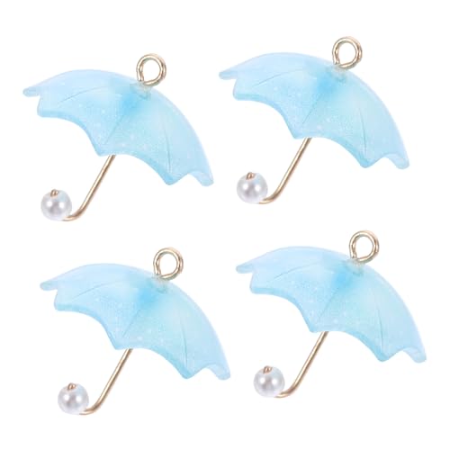 LAPYAPPE 4 Stück Mini Regenschirm Ohrring Anhänger DIY Zubehör Acryl Ohrringe Basteln Ohrschmuck Kreative Ohranhänger Mädchen Geschenkidee von LAPYAPPE
