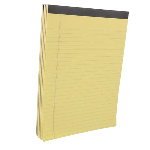 LAPYAPPE 4 Stück Papier nehmen Unterlage Memo -Pad Journaling schmucklos Das Notizbuch treffen legaler Block Beachten Sie Pads breites liniertes Papier legale Blöcke Yellow von LAPYAPPE