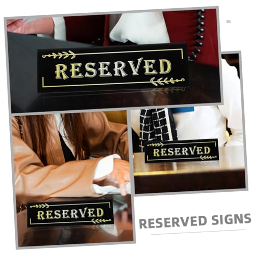 LAPYAPPE 4 Stück Teiliges Acryl Reserviert Schild Freistehend Transparent Wetterfest für Restaurant Hochzeit Party Moderne Tischaufsteller Lesbare Schwarze Schrift Vielseitig Einsetzbar von LAPYAPPE