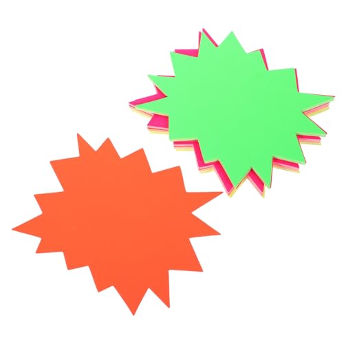LAPYAPPE 40 Stück Preisschild für explosive Aufkleber preisschilder etiketten tags flyerdisc das Etikett Ersatz-Sale-Tags Anzeichen für Preisexplosionen 250g fluoreszierendes Papier von LAPYAPPE