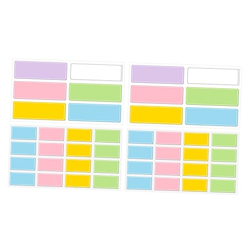 LAPYAPPE 40Blätter Klassifizierungsetiketten Selbstklebend Bunten Farben Große und Kleine Aufkleber für Gewürze Büro und Haushalt Wasserfest Einfach zu Beschriften und Wiederverwendbar von LAPYAPPE