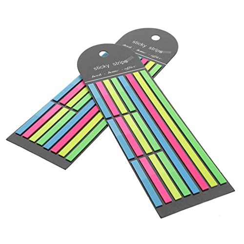 LAPYAPPE 4Stücke Bunte Sticky Markierungsstreifen Fluoreszierende Lese und Haftstreifen für Bücher für Schüler und Notizen Kurze Lange von LAPYAPPE