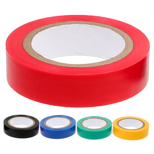 LAPYAPPE 5 Rollen Wasserdichtes Isolierband farbiges Klebeband multi ziehen um weiß Aus -Klebeband Gaffers Tape Blau Industrielles Isolierband Farbe des Isolierbandes PVC von LAPYAPPE
