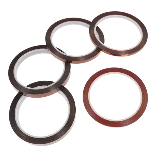 LAPYAPPE 5 Rollen hitzebeständiges Klebeband Maskierung für klebrig Wärmeband Wärmeübertragungsband Sublimationszubehör Hochtemperaturband Sublimationsband Heizband Silikon Coffee LAPYAPPE 5 Rollen hitzebeständiges Klebeband Maskierung für klebrig Wärmeband Wärmeübertragungsband Sublimationszubehör Hochtemperaturband Sublimationsband Heizband Silikon Coffee von LAPYAPPE