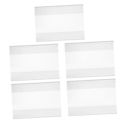 LAPYAPPE 5 Stück Acryl Tischaufsteller Transparent Langlebiger Stabiler Preisschildhalter für Werbung und Speisekarten Wiederverwendbar Leicht für Geschäft Büro Vielseitig Einsetzbar von LAPYAPPE