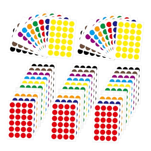 LAPYAPPE 50Blätter Bunte Punktaufkleber Selbstklebende Runde Etiketten für Farbcodierung Farben pro Farbe für DIY Büro und Bastelprojekte LAPYAPPE 50Blätter Bunte Punktaufkleber Selbstklebende Runde Etiketten für Farbcodierung Farben pro Farbe für DIY Büro und Bastelprojekte von LAPYAPPE