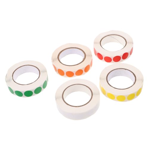 LAPYAPPE 5Rollen Selbstklebende Bunte Aufkleber Runde Blankoetiketten für DIY Beschriftung Bürobedarf und Inventarverwaltung LAPYAPPE 5Rollen Selbstklebende Bunte Aufkleber Runde Blankoetiketten für DIY Beschriftung Bürobedarf und Inventarverwaltung von LAPYAPPE