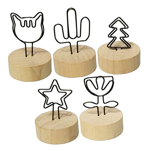 LAPYAPPE 5Stücke Kreative Tischkartenhalter aus Vintage Memo Clips für Hochzeiten Partys Dekoration Tischnummer Halter mit Starkem Clip und Stabiler Basis von LAPYAPPE