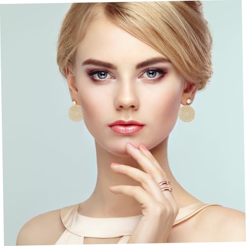LAPYAPPE 6 Stück Teiliges Rattan Geflochtene Runde Ohrring Anhänger DIY Schmuck Zubehör Boho Stil Handgefertigt Für Damen Und Mädchen LAPYAPPE 6 Stück Teiliges Rattan Geflochtene Runde Ohrring Anhänger DIY Schmuck Zubehör Boho Stil Handgefertigt Für Damen Und Mädchen von LAPYAPPE