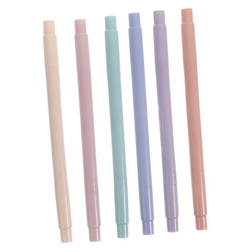 LAPYAPPE 6 Stück Textmarker büroartikel büromaterial markers schulzeug the mark Hervorhebung Dual Gold Tipp Schulsammelalbum-Marker Fluoreszenzstifte praktische Markierungsstifte Plastik von LAPYAPPE