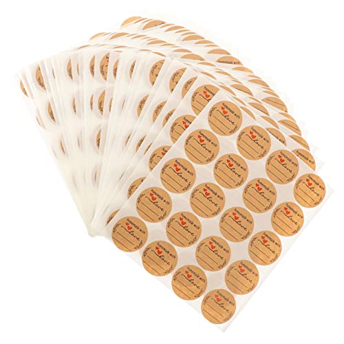 LAPYAPPE 600Blätter Selbstklebende Etiketten für Geschenkdekoration Versiegelungsaufkleber aus Kraftpapier für Kreative Verpackungen und Etikettierung für Bäckereien LAPYAPPE 600Blätter Selbstklebende Etiketten für Geschenkdekoration Versiegelungsaufkleber aus Kraftpapier für Kreative Verpackungen und Etikettierung für Bäckereien von LAPYAPPE