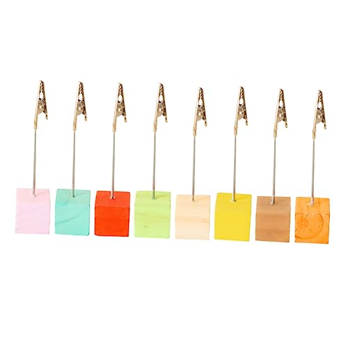 LAPYAPPE 8 Stück Teiliges Memo Clips Foto Klammern Tischhalter für Notizen und Karten für Büro und Zuhause Zufällige Farbe von LAPYAPPE