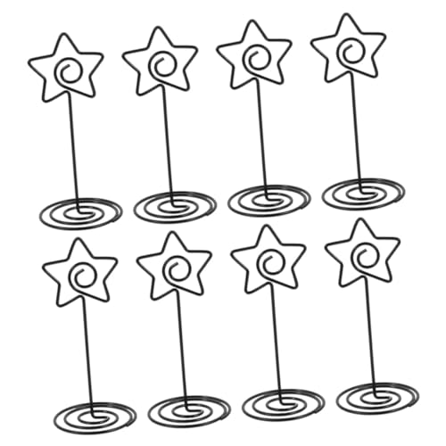 LAPYAPPE 8Stücke Tischkartenhalter aus Star Shaped Table Place Card Holder Dekorative Fotoclips für Hochzeiten Partys und Events Stabil und Langlebig für Menükarten von LAPYAPPE