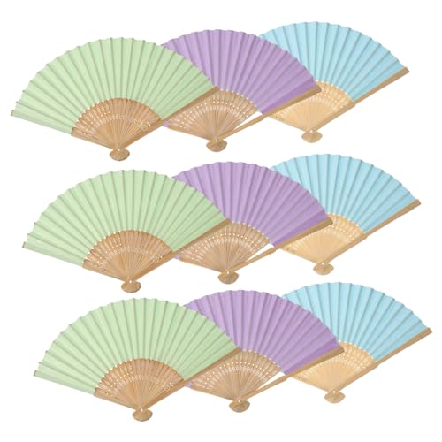 LAPYAPPE 9 Stück Teiliges Set Blanko Faltfächer für Diy Papierfächer zum Malen für Kreative Bastelprojekte und Home Decor für Spielzimmer und von LAPYAPPE