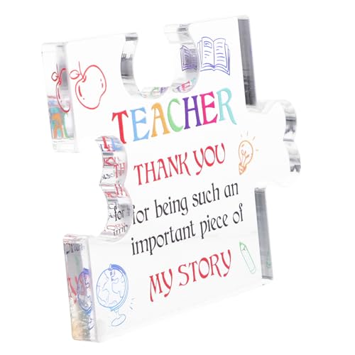 LAPYAPPE Acryl-Puzzle-Schild Für Lehrer Transparentes Tischdekor Dankesgeschenk Zur Graduierung Lehrer-Tag Vielseitige Dekoration Für Schreibtische LAPYAPPE Acryl-Puzzle-Schild Für Lehrer Transparentes Tischdekor Dankesgeschenk Zur Graduierung Lehrer-Tag Vielseitige Dekoration Für Schreibtische von LAPYAPPE