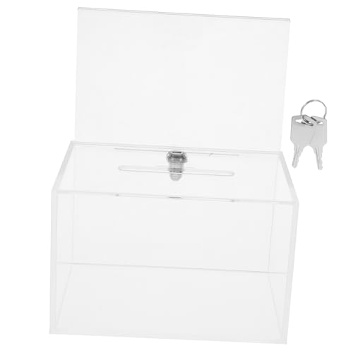 LAPYAPPE Acrylvorschlagsbox für Spenden und Abstimmungen Klare Abschließbare Box für Unternehmen und Gemeinschaften zur Meinungsäußerung und Feedbacksammlung LAPYAPPE Acrylvorschlagsbox für Spenden und Abstimmungen Klare Abschließbare Box für Unternehmen und Gemeinschaften zur Meinungsäußerung und Feedbacksammlung von LAPYAPPE
